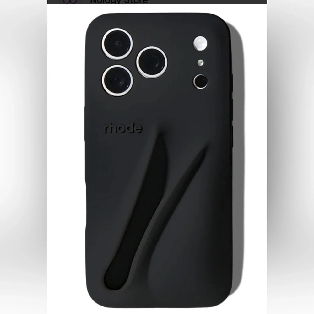RHODE Black Slim Silicone Phone Case with Contoured Grip iphone 17 pro